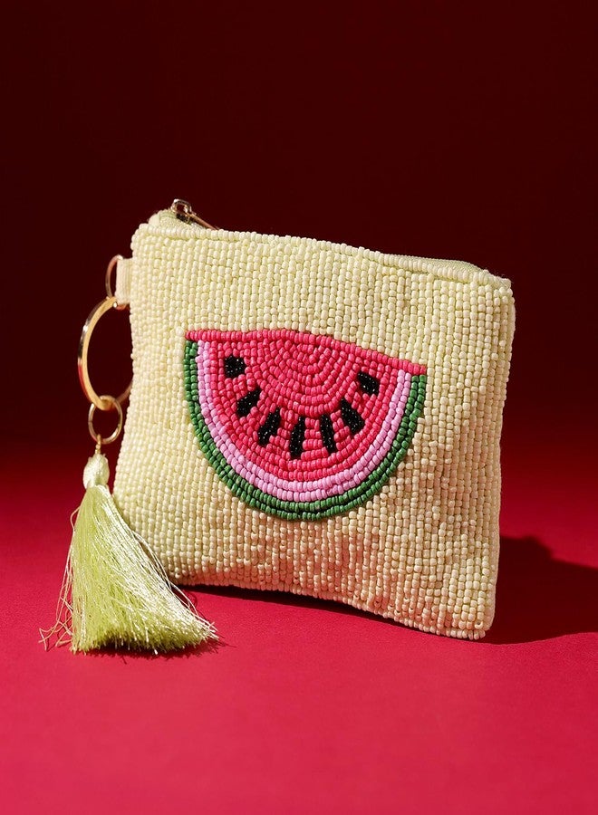 VOYLLA Sweet Slice Watermelon Beaded Coin Bag for Women,Party,Wedding,Festive,Gift for Women & Girls - Image 2
